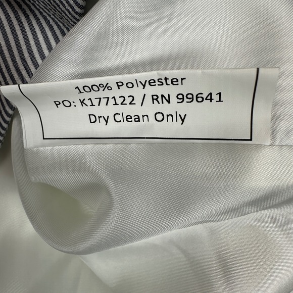 Joseph Abboud Mens XXL Seersucker Suit Vest Blue White Striped 65K3C02559 NWT - Picture 7 of 12